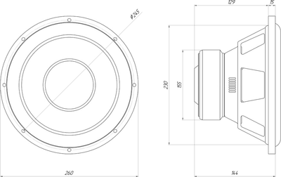 Головка сабвуфера ORIS Electronics FT-10