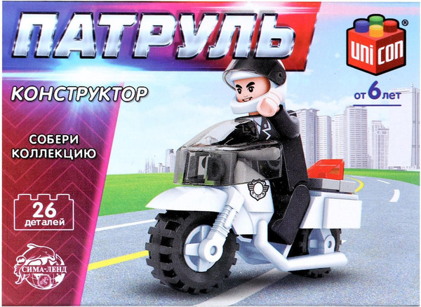 Конструктор Unicon Патруль. Полицейский мотоцикл 23103 / 5164166 - фото