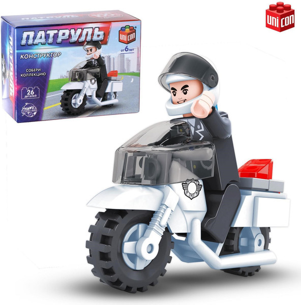 Конструктор Unicon Патруль. Полицейский мотоцикл 23103 / 5164166