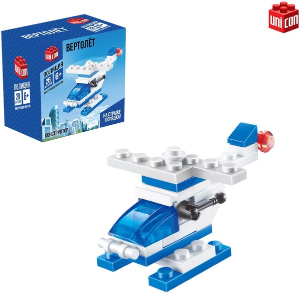 Конструктор Unicon Полиция. Вертолет 20019 / 2546806