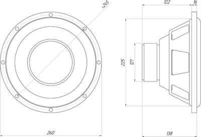 Головка сабвуфера ORIS Electronics JB-10R