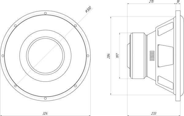Головка сабвуфера ORIS Electronics NW-D2.12LE