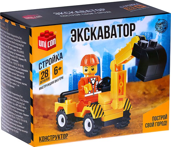 Конструктор Unicon Экскаватор 21002 / 1426836 - фото
