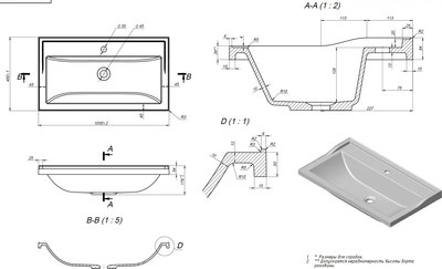 Умывальник Versalia Fiesta 100 Grey