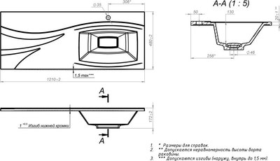 Умывальник Versalia Elegant 120 R