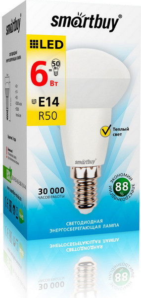 Лампа SmartBuy SBL-R50-06-30K-E14-A