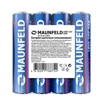 Комплект батареек Maunfeld Alkaline ААА LR03 / MBLR03-SR40