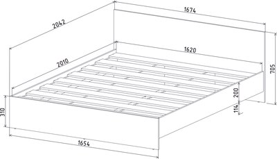 Двуспальная кровать Интерлиния Анеси-22
