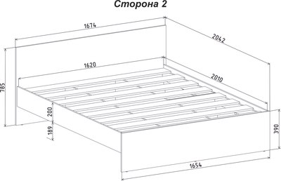 Двуспальная кровать Интерлиния Анеси-23