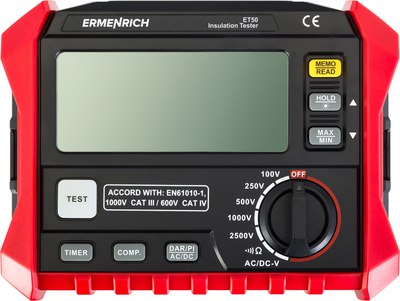 Тестер сопротивления изоляции Ermenrich Ping ET50 / 82962