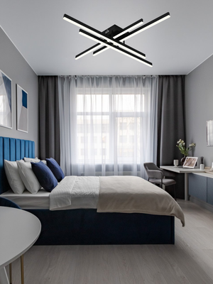 Потолочный светильник Mirastyle JX-9794/4 BK