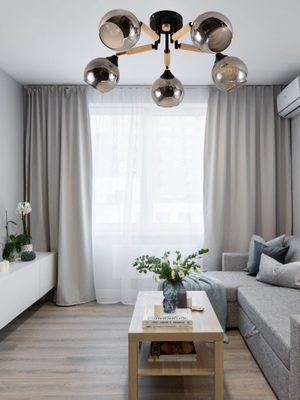 Люстра Mirastyle MH-1570B/5 BK+FGD+WOOD