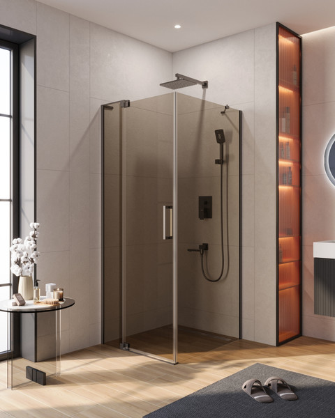 Душевой уголок Cezares SLIDER-AH-1-90-100/110-BR-GM