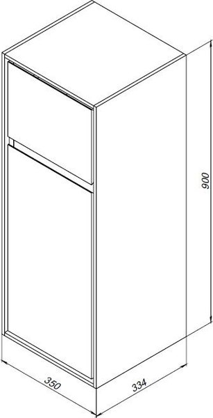 Шкаф-полупенал для ванной Aquanet Милан 35 / 339955