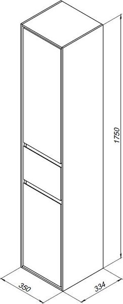 Шкаф-пенал для ванной Aquanet Милан 35 / 339957