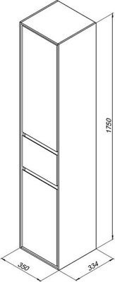 Шкаф-пенал для ванной Aquanet Милан 35 / 339958