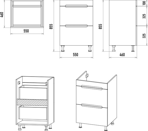 Тумба с умывальником Misty Байкал 55 / Э-Бай06055-022Я+5216120