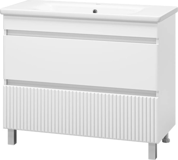 Тумба с умывальником Misty Мира 100 / П-Мир-01100-012Я+13100-KL - фото