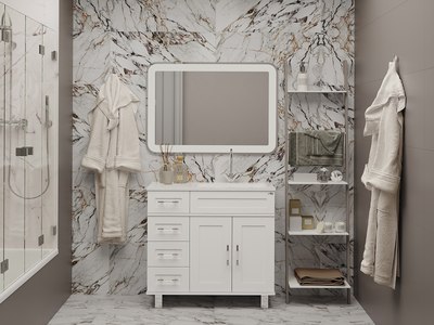 Тумба с умывальником Misty Купер 90 / П-Куп01090-0124ЯП+ФР-00003478