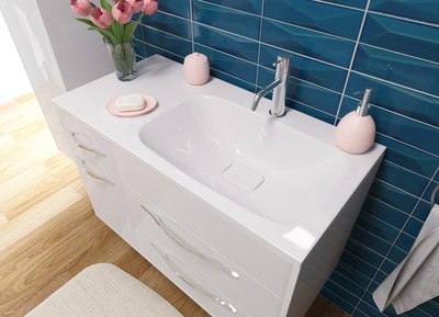 Тумба с умывальником Misty Купер 90 / П-Куп01090-0124ЯП+ФР-00003478