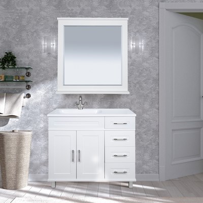 Тумба с умывальником Misty Купер 90 / П-Куп01090-0124ЯП+ФР-00003478