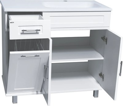 Тумба с умывальником Misty Купер 90 / П-Куп01090-012БкП+ФР-00003478