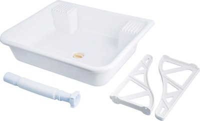 Раковина для дачи Мастерица На кронштейнах + сливной шланг SP-503