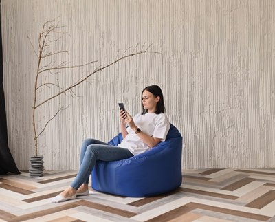 Бескаркасное кресло Mio Tesoro Poparada XXL / PO-60x80-SI