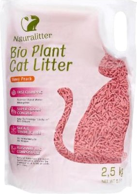Наполнитель для туалета Naturalitter Bio Plant Cat Litter Персик / NLT6P - фото