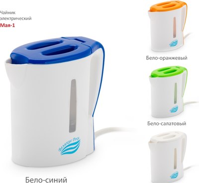 Электрочайник Великие Реки Мая-1 (белый/синий)