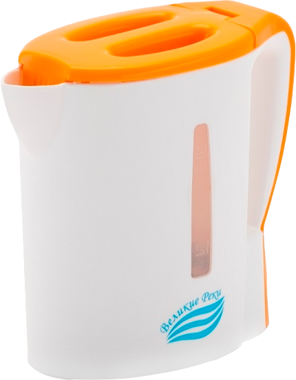 Электрочайник Великие Реки Мая-1 (белый/оранжевый) - фото