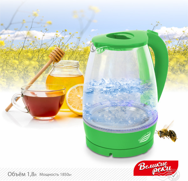 Электрочайник Великие Реки Дон-1 (салатовый)