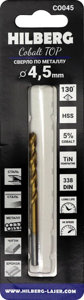 Сверло Hilberg CO045
