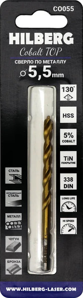 Сверло Hilberg CO055