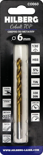 Сверло Hilberg CO060