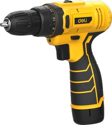 Аккумуляторная дрель-шуруповерт Deli EDL-DZ12-5A2 (желтый) - фото