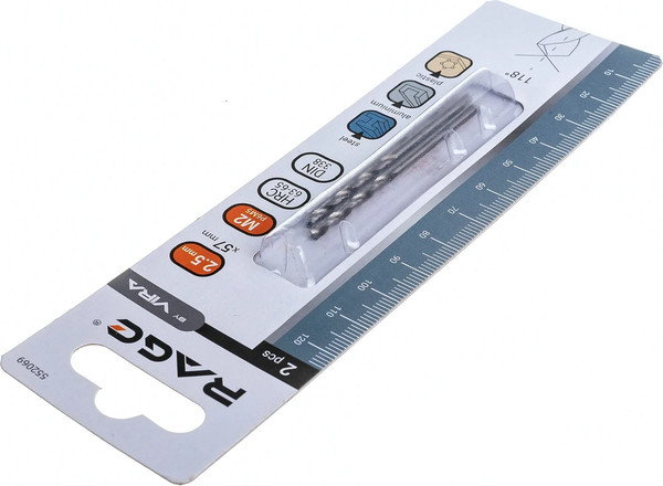 Набор сверл Vira 2.5мм P6M5 / 552069