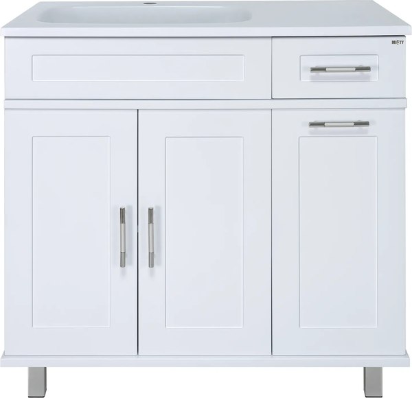 Тумба с умывальником Misty Купер 90 / П-Куп01090-012БкЛ+ФР-00003411 - фото