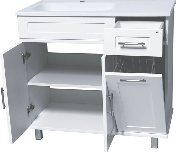 Тумба с умывальником Misty Купер 90 / П-Куп01090-012БкЛ+ФР-00003411