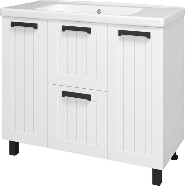 Тумба с умывальником Misty Спарта 100 / П-Спа-06100-01-012Я+641259 - фото