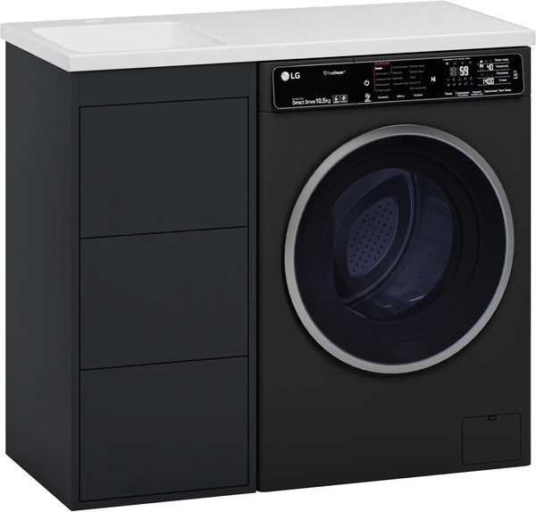 Тумба с умывальником Brevita Grafit 40 / GRA-01040-013Я+5212100 - фото