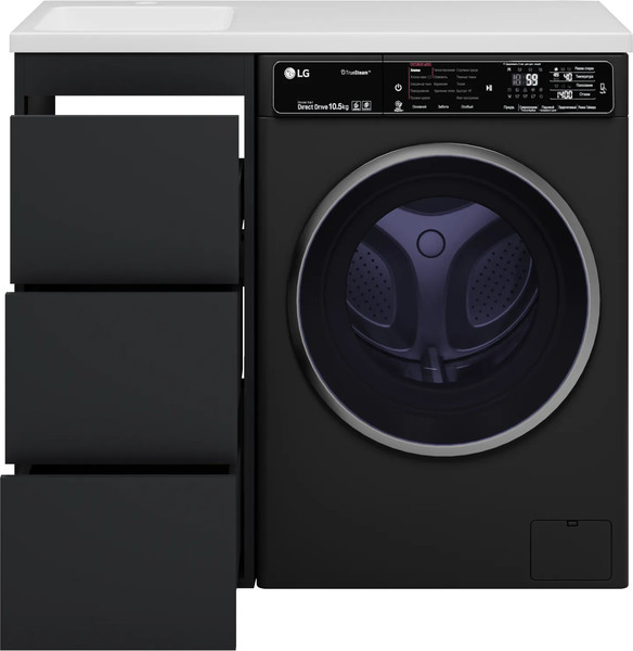 Тумба с умывальником Brevita Grafit 40 / GRA-01040-013Я+5212100