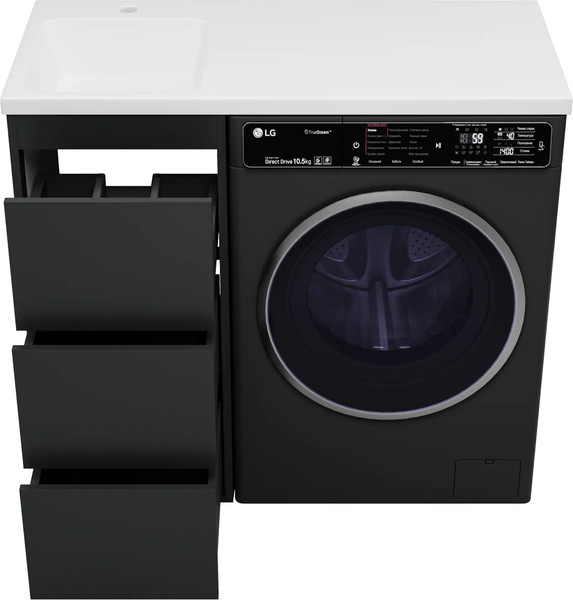 Тумба с умывальником Brevita Grafit 40 / GRA-01040-013Я+5212100