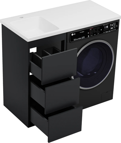 Тумба с умывальником Brevita Grafit 40 / GRA-01040-013Я+5212100