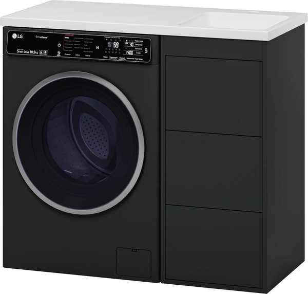 Тумба с умывальником Brevita Grafit 40 / GRA-01040-013Я+5213100 - фото