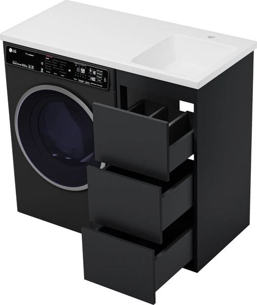 Тумба с умывальником Brevita Grafit 40 / GRA-01040-013Я+5213100