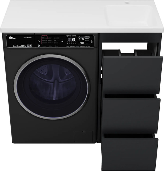 Тумба с умывальником Brevita Grafit 40 / GRA-01040-013Я+5213100