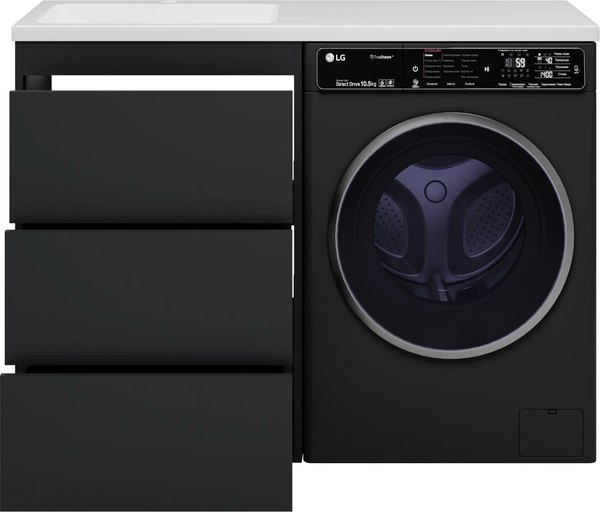 Тумба с умывальником Brevita Grafit 60 / GRA-01060-013Я+5216120