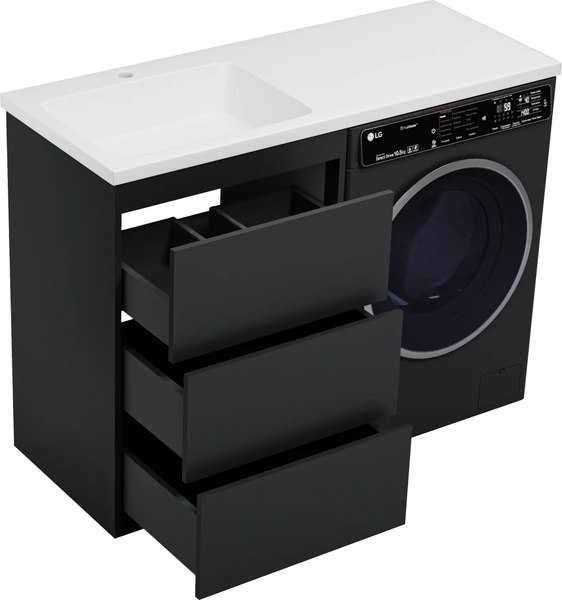 Тумба с умывальником Brevita Grafit 60 / GRA-01060-013Я+5216120