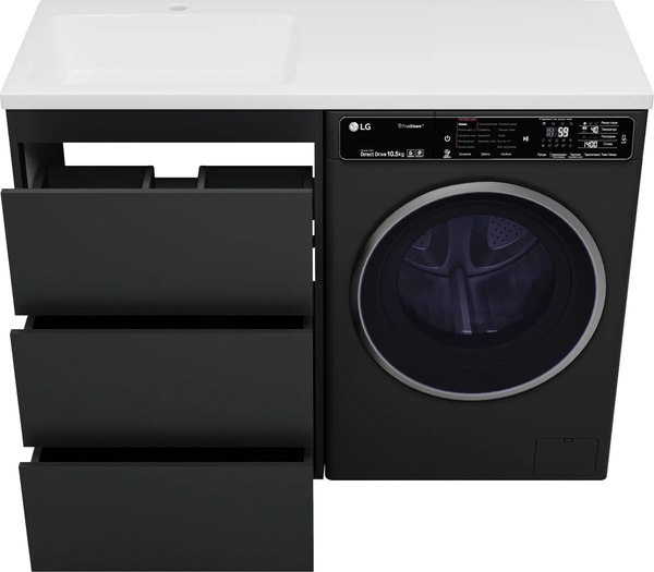 Тумба с умывальником Brevita Grafit 60 / GRA-01060-013Я+5216120